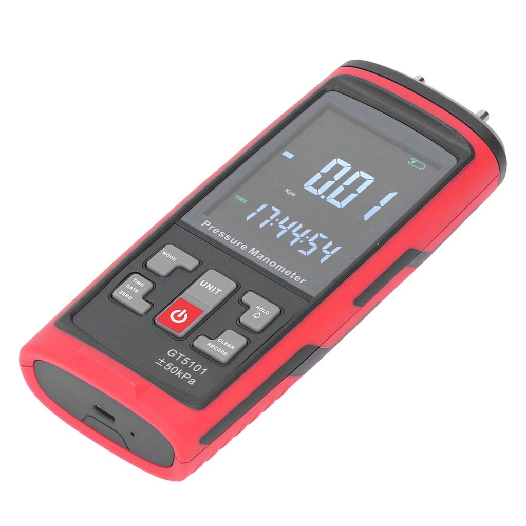 Digital Manometer + 50KPa High Accuracy Air and Gas Pressure Tester for Chemical Industry Metallurgy