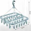 32 Clips Folding Clothes Hanger Dryer Windproof Pants Socks Underwear Plastic Drying Laundry Rack Home Household Accessory