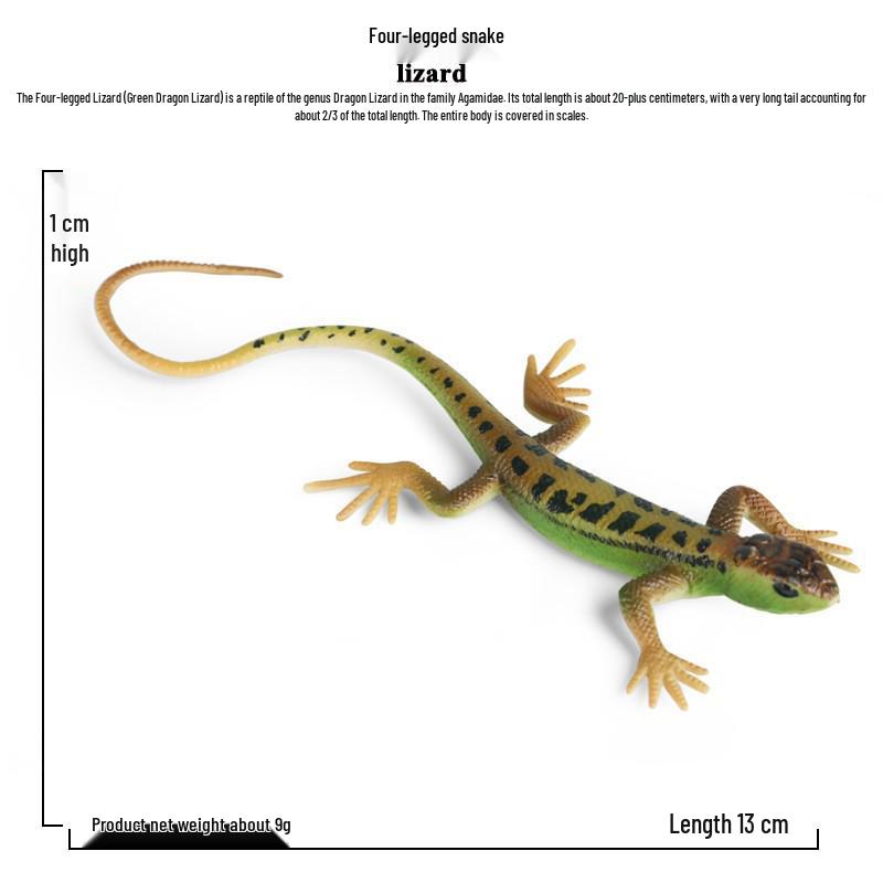 Montessori Reptile Educational Toy: Realistic Monitor Lizard Model Ornament