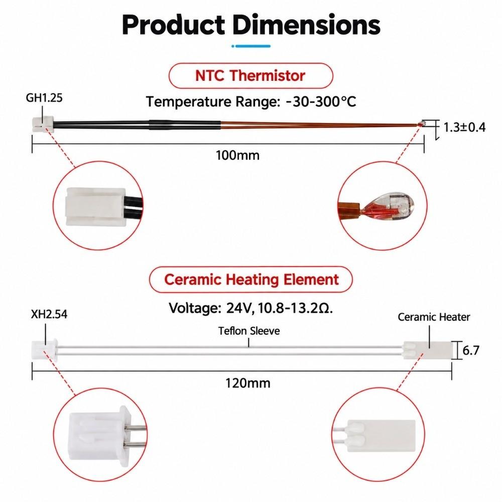 Upgraded Version 3D Printer Hotend Kit Carbon Combo 3D Printing Part for Bambu Lab X1C/X1E