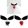 Gothic Heart Drop Necklace With Moon Pendant For Fashion Women And Men