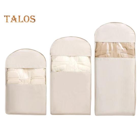 

3 шт. Подвесные чехлы для одежды с самокомпрессионной молнией, большой вместимости, экономящие место, подвесные чехлы для одежды, пылезащитные чехлы бежевый