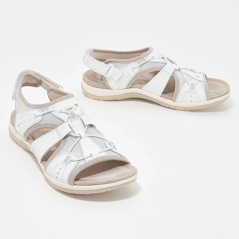 Sandales Chaussures pour Femmes Nouvelles Sandales de Mode Sandales à Bout Ouvert pour Dames Chaussures Rondes Confortables Sandales Plates de Plage