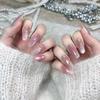 High-End Versatile Fireworks Cat Eye Press-on Nails for a Whiter Manicure