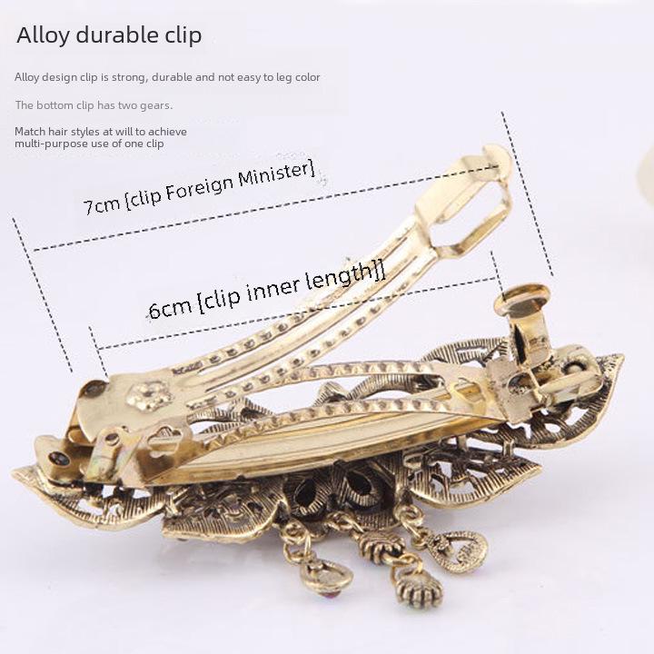 Classic Retro Butterfly Tassel Alloy Hairpin Clip