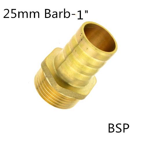 Brass Hose Pipe Fitting 10mm 12mm 14mm 16mm 19mm 32mm Barb Tail To 1 Inch BSP Male Thread Connector Joint Copper Coupler Adapter