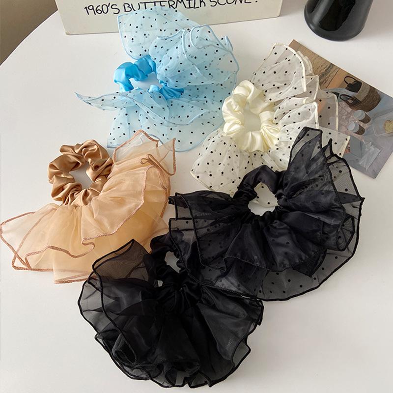Korejský Tvar Sukně Čelenka Tlustého Střeva Nový Módní Design Krajková Gumička do Vlasů Vázanka Scrunchies Gumička Dívčí Vlasové Doplňky