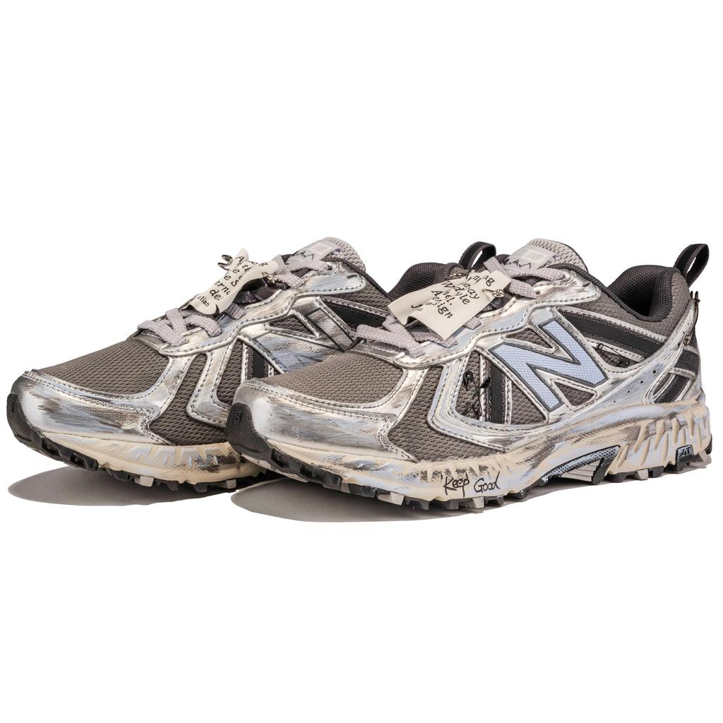 New Balance NB 410 V5 Abrasion Resistant Low top Running Shoes Unisex Silver Black MT410KR5(TeamF- )