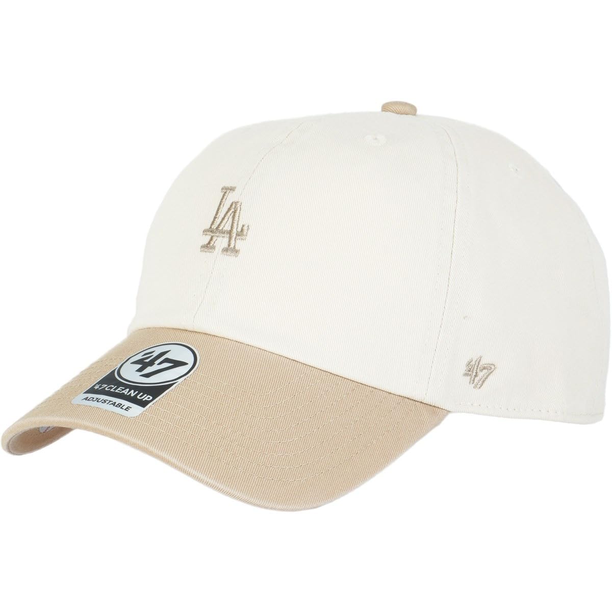 Clean Up MLB LA Free Size 47 Clean Up Tow Tone Base Los Angeles FSB36C7563  47brand  47BRAND Two-Tone Cap, Natural/Khaki, Runner, Dodgers, 14858279,