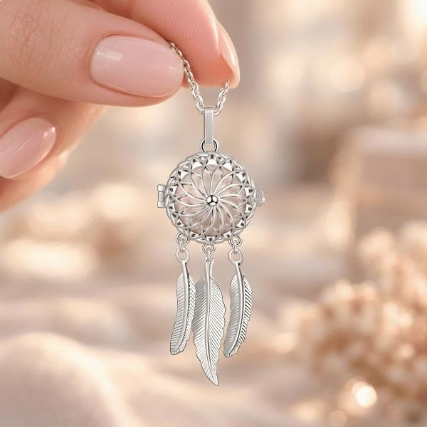 Pregnancy Bola Dreamcatcher Cage Flower Cage with Pink Chime