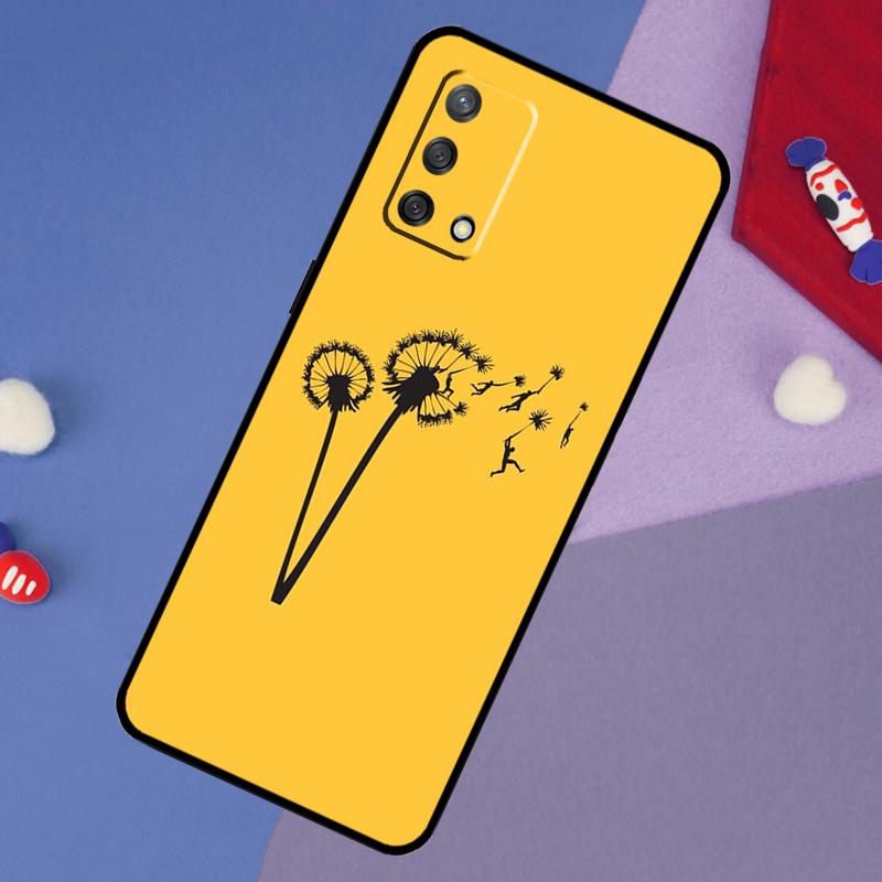 Dandelion Case For Oppo A78 A18 A38 A74 A94 A54 A58 A98 A80 A60 A40 A96 A76 A16 A15 A17 A57 A5 A6 Pro