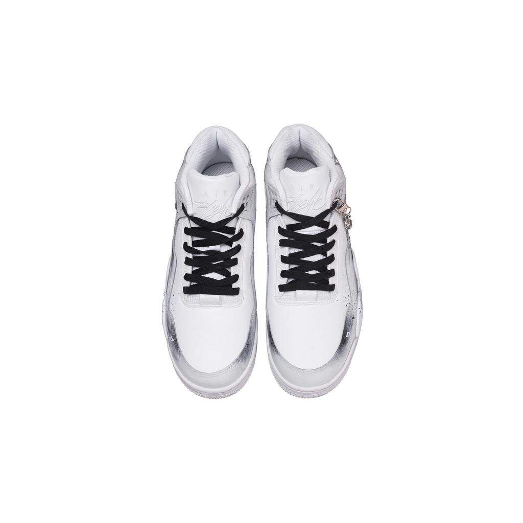 Nike Flight Legacy Starlight Isle Ash Mi-haut Chaussures de Basketball Vintage Homme Noir Gris BQ4212-101(Team365-)