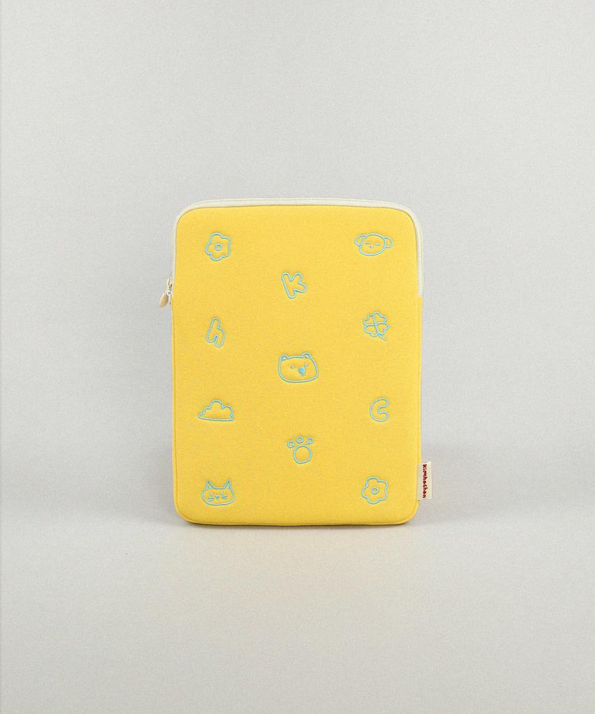 Kimhachan Pupi Pattern Ipad Pouch - Yellow
