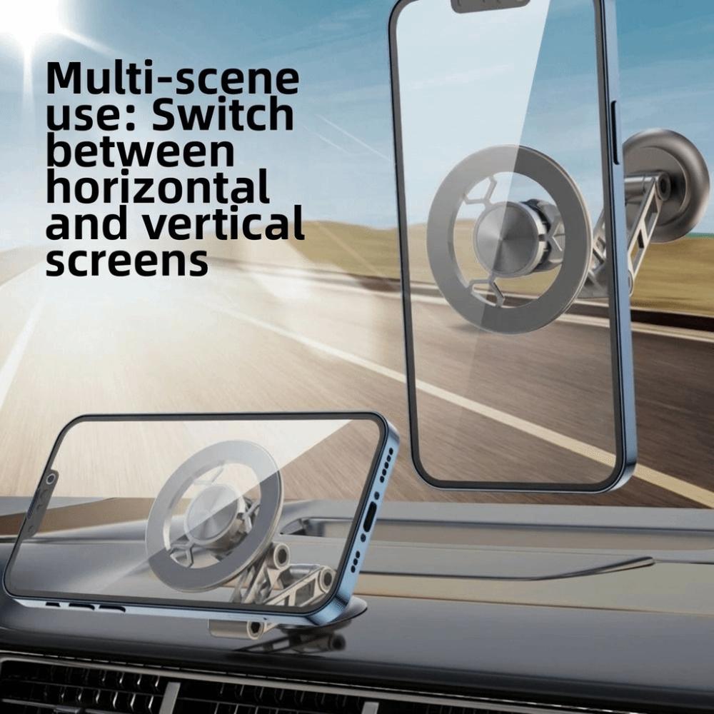 Folding Magnetic Car Phone Holder 360° Rotation Navigation Bracket Car Accessory