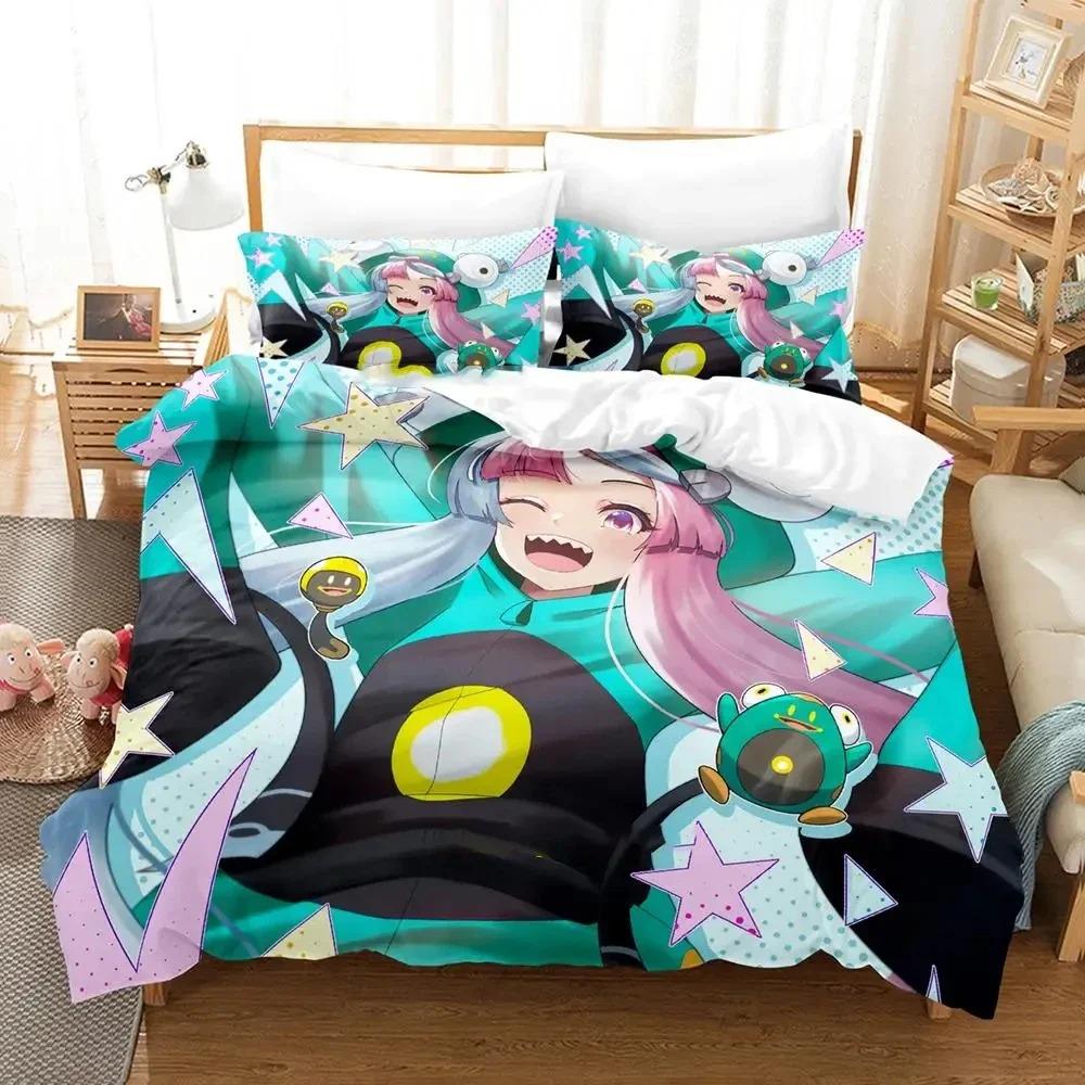 Anime Nanjyamo Kawaii Iono Bedding Set Duvet Cover Bed Set Quilt Cover Pillowcase Comforter King Queen Size Boys Adult Bedding