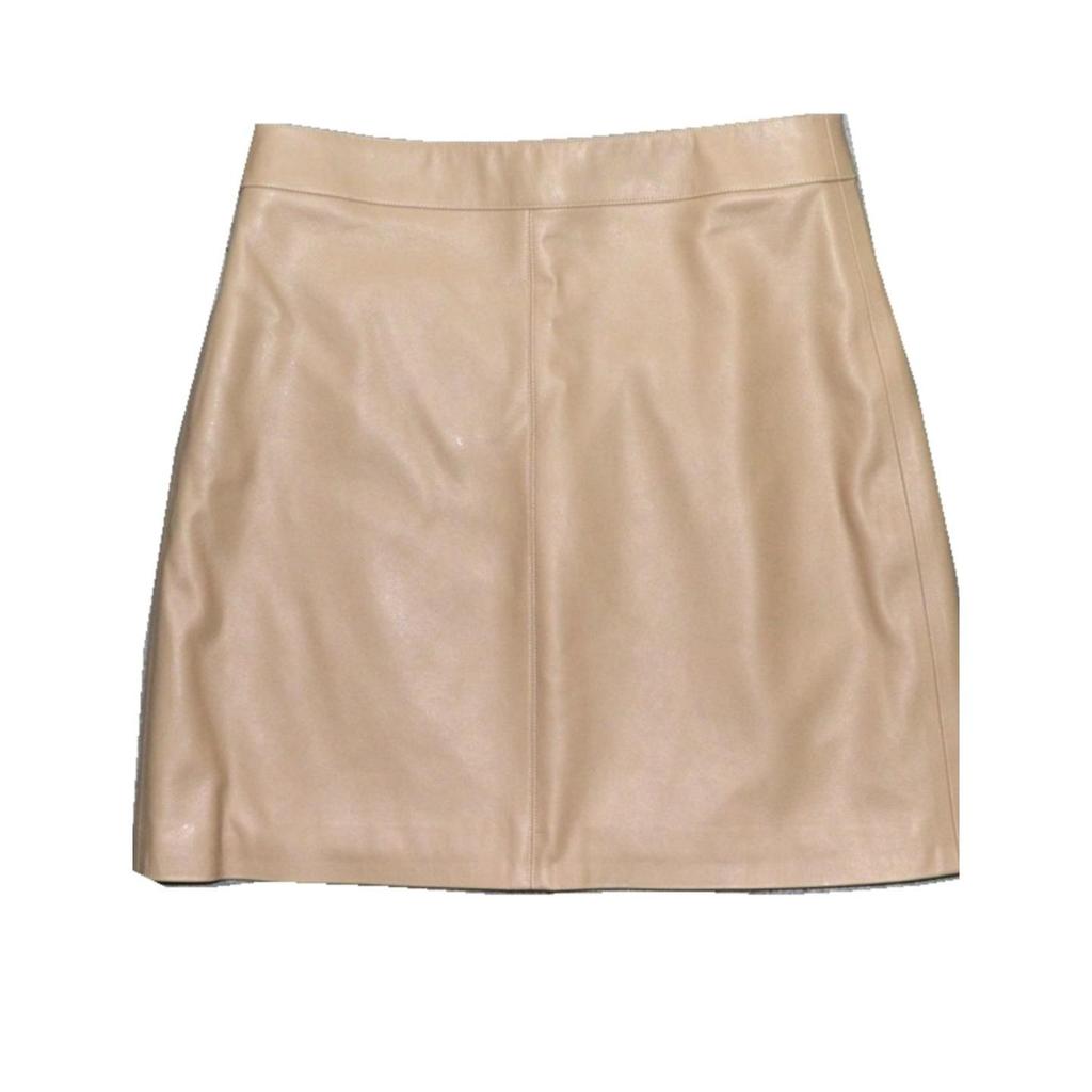 European Style Women's A-Line PU Leather Mini Skirt – Irregular High-Waisted Spring/Autumn Fashion