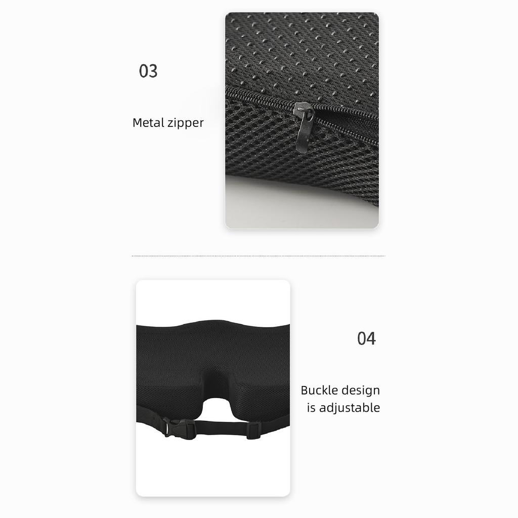 Memory Foam Seat Cushion for Office Chair Ergonomic Desk Chair Cushion for Long Sitting Periods Black