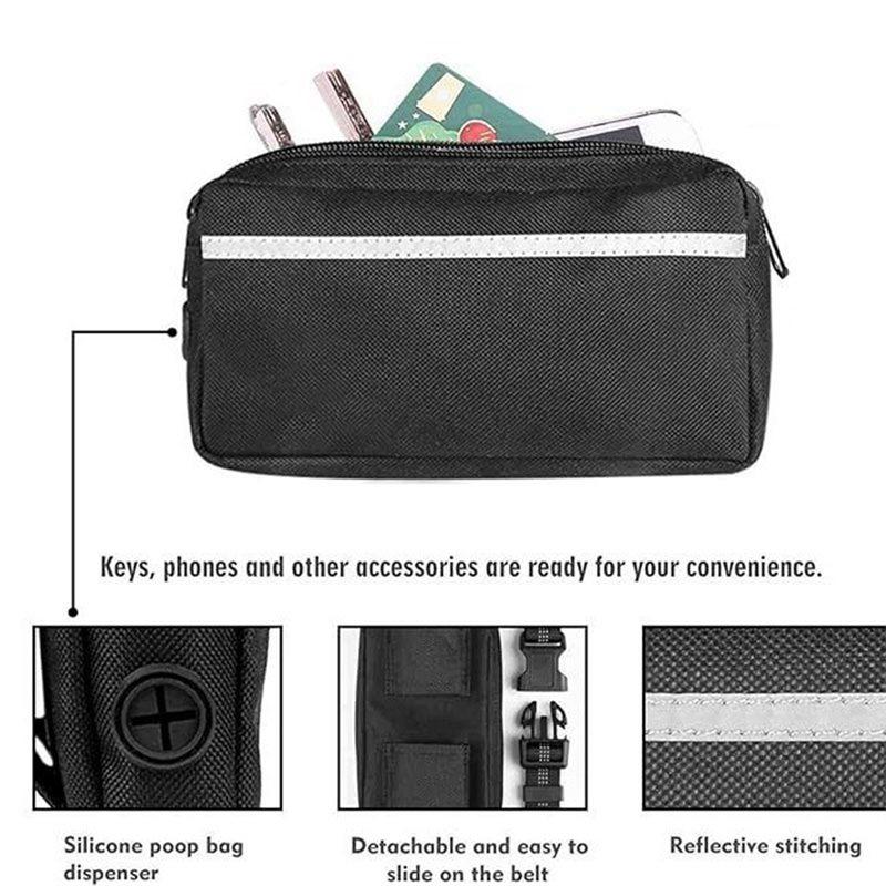 A58Z Multifunctional Sports Waist Bag For Dog For Pet Running& Walking Adjustable Extended Hand Free Leash