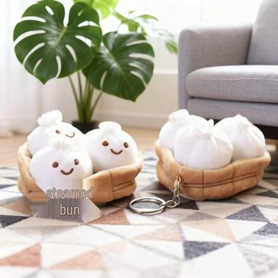 Internet Celebrity Cute Xiao Long Bao Plush Keychain Doll Pendant