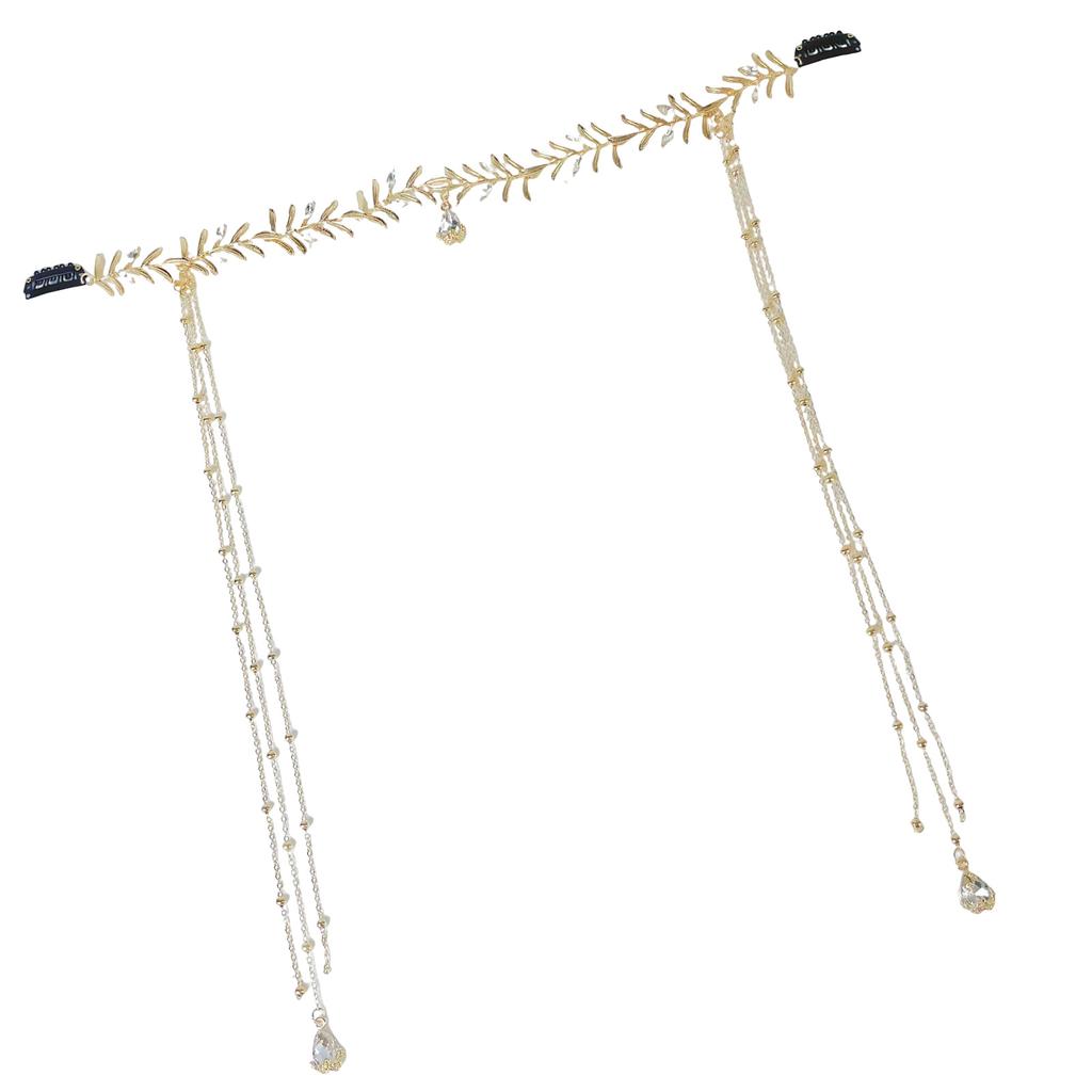 Unique Tassel Headband Accessory Stylish Tassels Headband with Rhinestones Unique Headdress for Special Occasions