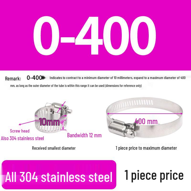 304 Edelstahl Schwerlast Schlauch- und Rohrschelle Clip