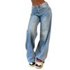 2025 Spring/Summer Women's Light Color High Waist Wide-Leg Slimming Jeans