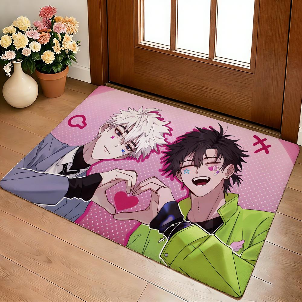 Hot Bl Anime L-link Click Floor Mat Cozy Flannel Soft Thick Non-Slip Mat For Living Room Bedroom Kitchen Decor Rugs