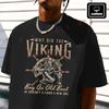 Men's Cotton T-Shirt Motorcycle Viking Old Boat Pun Tshirt Men's Casual Short Sleeve Tee