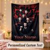 Custom Personalized Tapestry,Rammstein Print Custom Name Text Wall Art Hanging for Bedroom