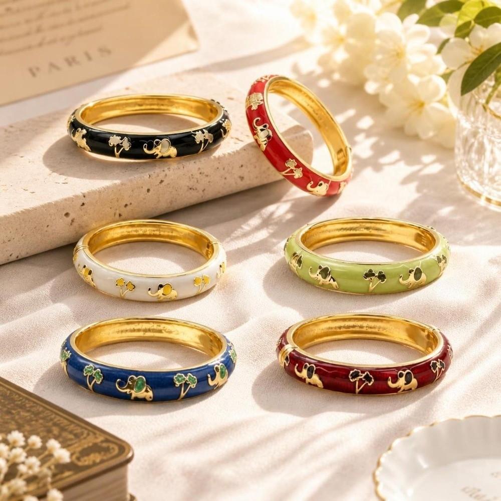 Colorful Butterfly Crystal Bracelet Enamel Girl's Hand Bracelet Children Flower Bangle Birthday