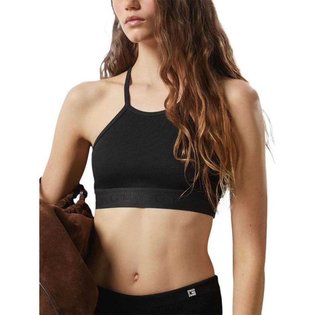 (WMNS) Gucci Nylon Jersey Crop Top 'Black' Women's 772425-XUAJ3-1000