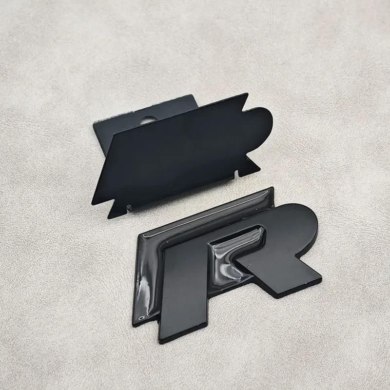 3D Metal R JK54 Line R Logo Front Grill Emblem Car Rear Trunk Sticker For Volkswagen VW R Line Golf 4 5 6 7 Touran Polo Accessories