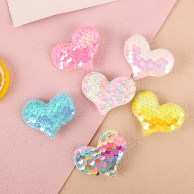 6pcs Heart Hair Clips for Girls Glitter Sequins Hair Clips Barrettes Metal Hairpins for Baby Toddlers Hair Accessories