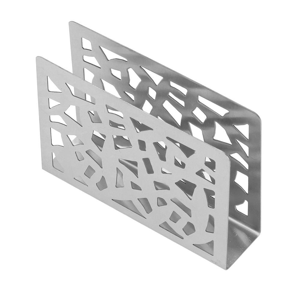 Hollow Out Napkin Holder Glossy Edge Vertical Napkin Holder Metal Napkin Holder Hotel