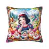 Husa de Pernă Albă ca Zăpada și Cei Șapte Pitici Disney Desene Animate Film Fantasy Anime Pernă Moale de Lux pentru Canapea Decor Acasă