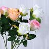 5 Stück 7 Farben Künstliche Rose DIY Partydekoration Festivalbedarf Vintage Seidenrose Hochzeit Kunstblumen Heimdekoration