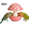 Talos Mushroom Bird Feeding Bowl, No Mess Pet Cage Feeder, Covered Food or Water Bowl for Small Animals Budgie Cockatiel Hamster