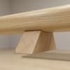 Floor-Standing Push-up Stand Angled Legs Wooden Parallettes Supports Polished