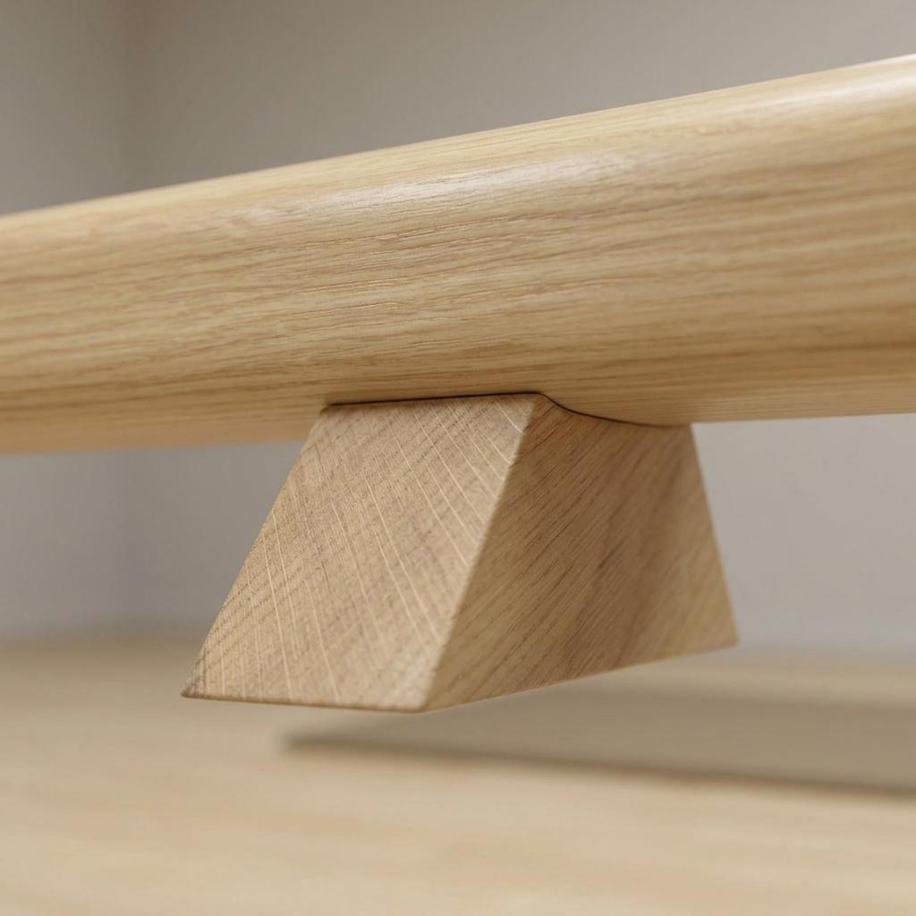 Floor-Standing Push-up Stand Angled Legs Wooden Parallettes Supports Polished