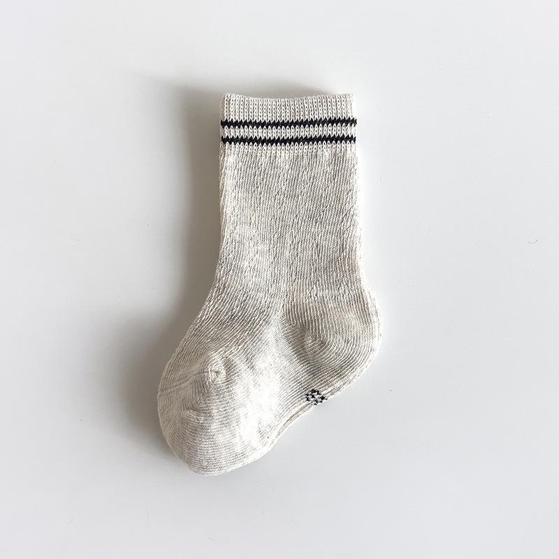 

Детские носки до середины икры из хлопка класса А, сетчатые, дышащие (Черный/Белый, 0-3 года) M 1-3 Years