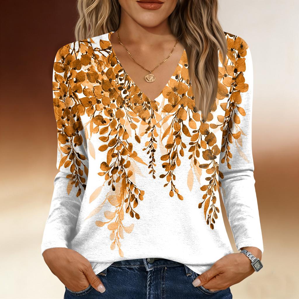 Košile s dlouhým rukávem pro ženy Roztomilý potisk Grafika Trička Halenky Běžné Velikosti Zásadní topy Pulovr