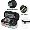 Pen Case Smooth Zipper Roomy Interior 300D Polyester with Mesh Pocket Removable Divider and Pen Slots for Everyday Study