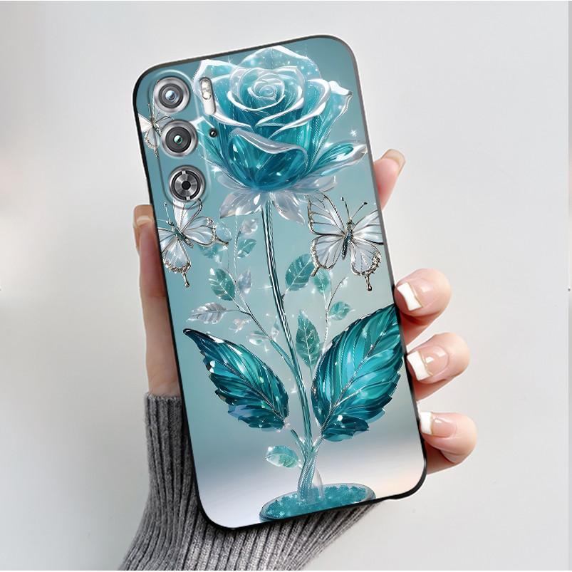 Per ZTE nubia Red Magic 9 Magic9 9S Pro Plus 5G Custodia Moda Farfalle Fiori Sottile Nera Morbida TPU Retro Opaco Copertura Protettiva