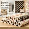 10m/20m PVC Thickened European Vintage Flower Printed Background Self-adhesive Wallpaper Renovation Stickers Hotel Home Decor