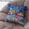 Stained Glass Style Figure Skating Throw Pillow Covers Pattern Cushion Cover Suitable for Sofa Bedroom Car Pillow Cover