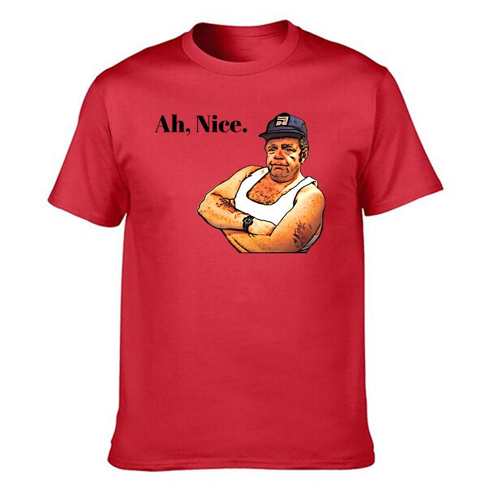 Mens Cotton TShirt Ah Nice Printed Casual Tee Funny Graphic Short Sleeve Top for Daily Wear S