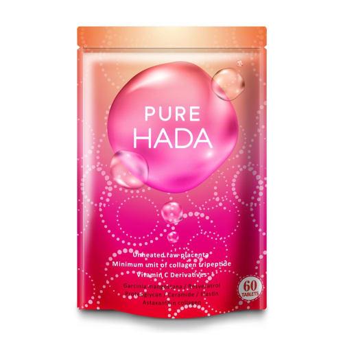 [World's First Patented Raw Placenta] Unheated PUREHADA Placenta, Ultra-Low Molecular Weight, Collagen, Ceramide, Elastin, Vitamin C Derivative, 9 Sel