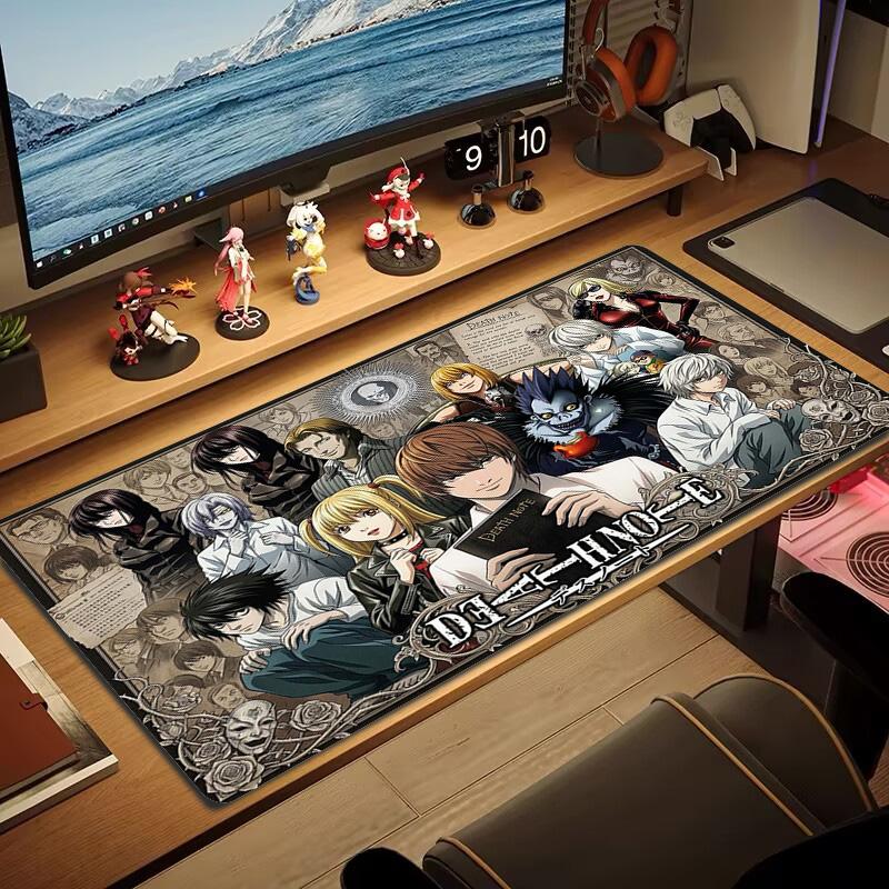 Anime DEATH NOTE Color Mouse Pad Large Gaming Table Cushion Non-slip Laptop Tablet Big Mousepad XXL Mat Mini PC Playmat With Lock Edge