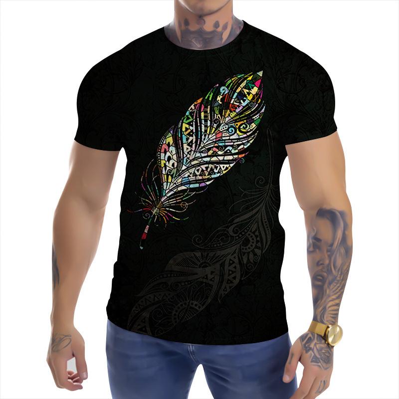 New Summer European and American Fashion New Personalized Printed Men's Wear Street Leisure Sports 3D T-shirt