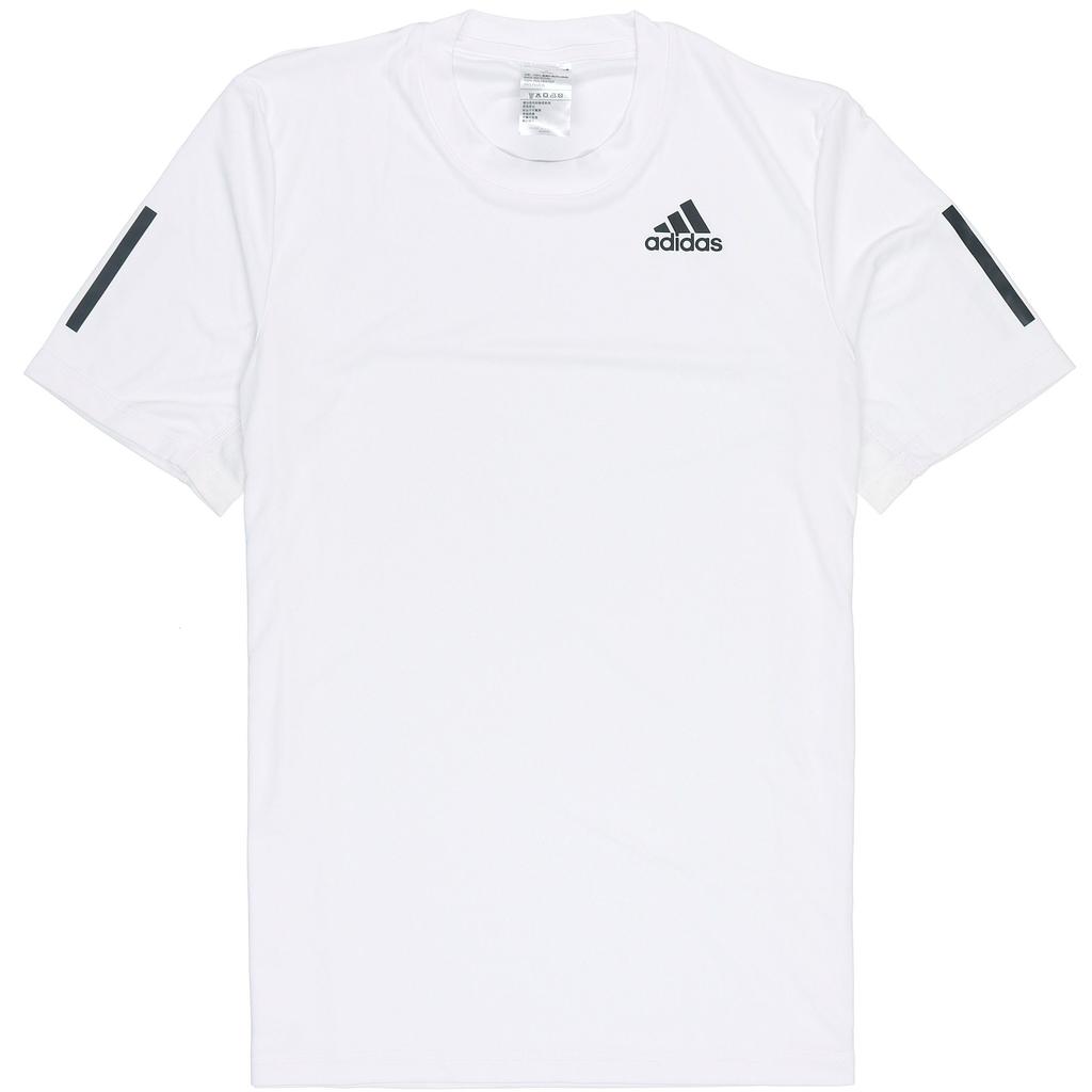 Adidas Solid Stripe Sports Breathable Round Neck Short Sleeve T-Shirt Men Tops White HP1999